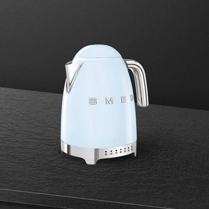 KLF04PBEU Wasserkocher Pastellblau Temperaturgeregelt 1,7 Liter - Smeg Point  - Online Handel
